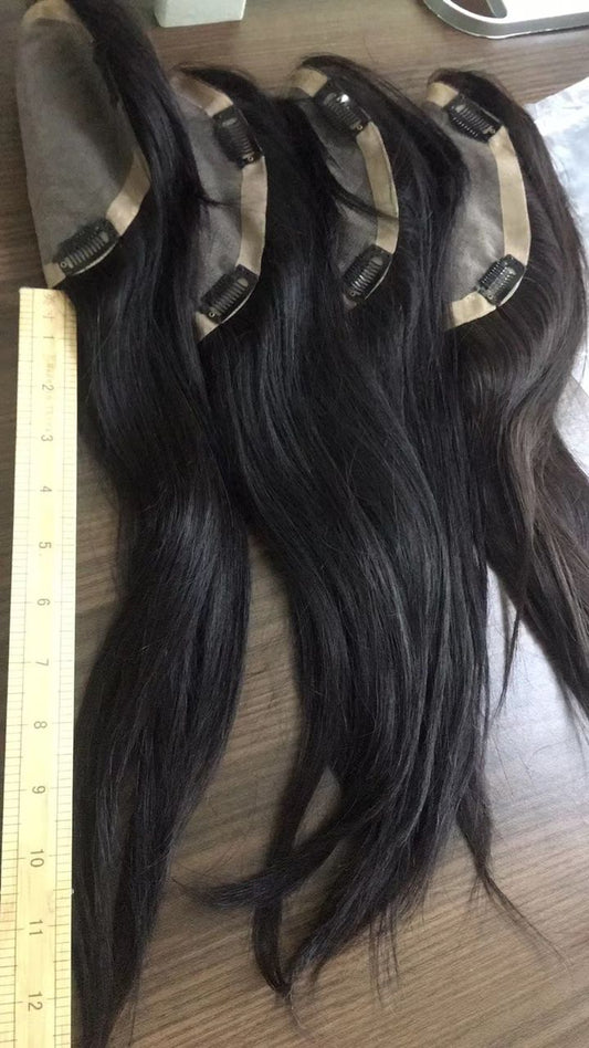 Clip-on Human Hair Toppers